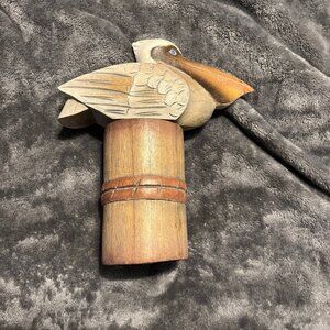 8" Wooden Pelican - cute!